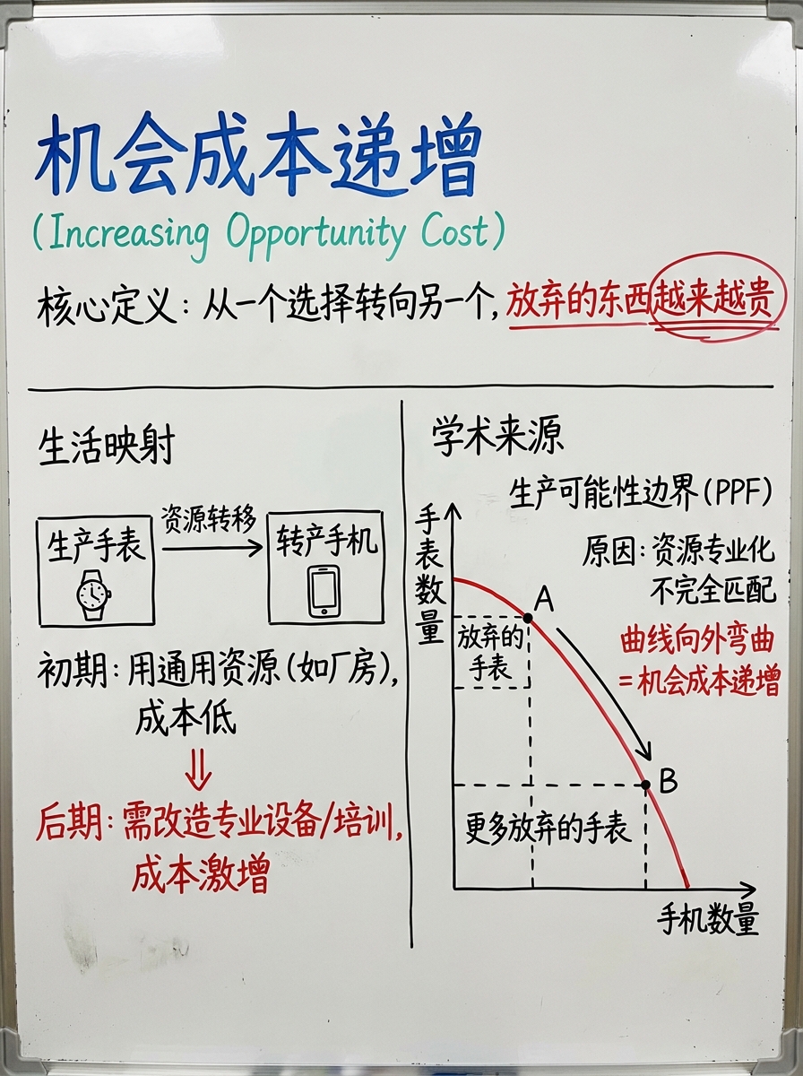 机会成本递增